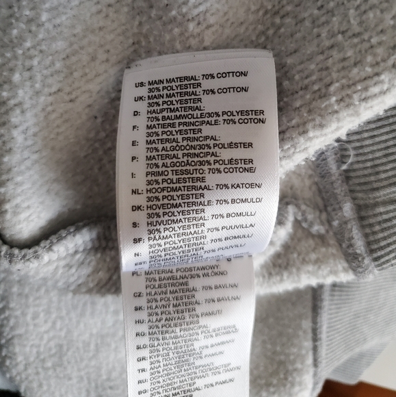 Adidas EUC 3 Stripe Soft Grey Hoodie - Picture 4 of 6